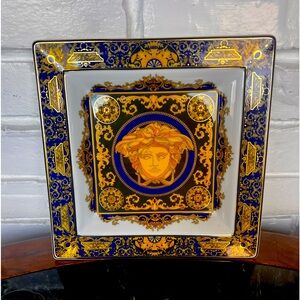 Versace Medusa Tray- Blue Collection-8.5”